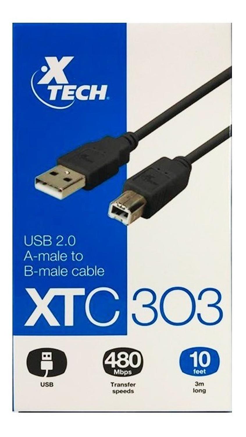 CABLE PARA IMPRESORA USB-A 2.0 A USB-B XTC303