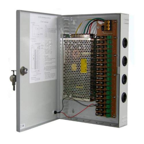 GI-1218-20A  FUENTE DE PODER 12V 20A 18 CANALES CCTV