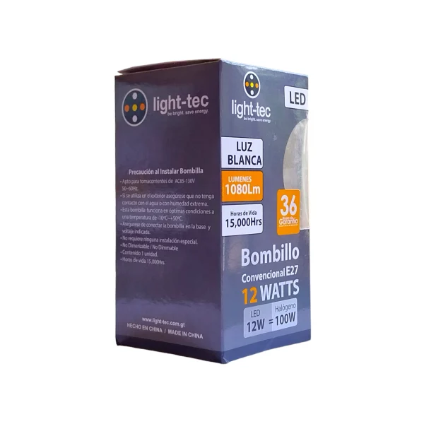 BOMBILLA CONVENCIONAL LED MARCA Light-tec
