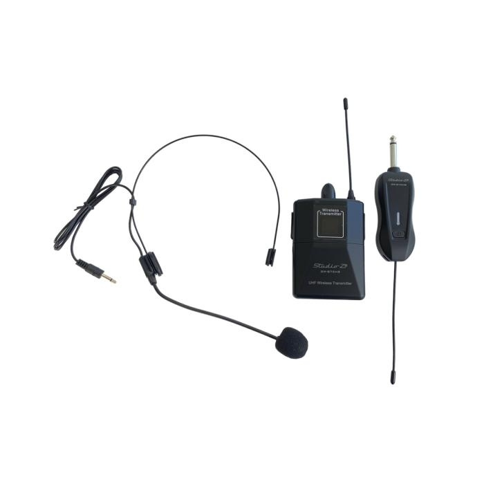 Micrófono Studio Z  UHF de diadema con transmisor recargable