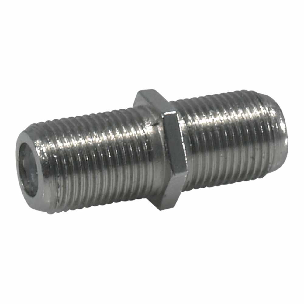 Adaptador F hembra–hembra para cable coaxial
